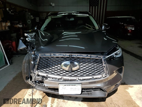 2021 Infiniti QX50 SENSORY with VIN 3PCAJ5CB4MF106082, listed as a Copart auction lot 60629413 with 11,345 mi miles and Salvage Title. Bid and sale history available at carsss.com. Image 5.