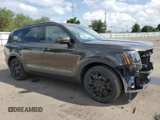 2021 Kia Telluride SX with VIN 5XYP5DHC6MG186195, listed as a Copart auction lot 59906235 with 77,626 mi miles and Salvage title. Bid and sale history available at DreamBid. Image 4.