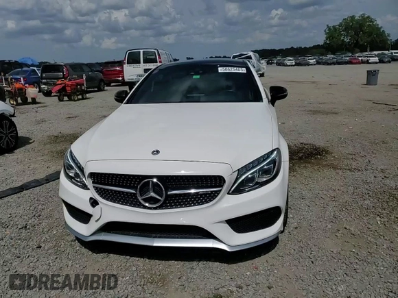 2018 Mercedes-Benz C 43 AMG with VIN WDDWJ6EB6JF759485, listed as a Copart auction lot 58625405 with 41,274 mi miles and Salvage title. Bid and sale history available at DreamBid. Image 13.