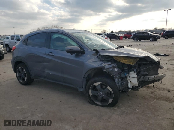 2018 Honda HR-V EX-L Navi with VIN 3CZRU5H76JM714864, listed as a Copart auction lot 44282305 with Not Provided miles and Salvage Title. Bid and sale history available at carsss.com. Image 4.