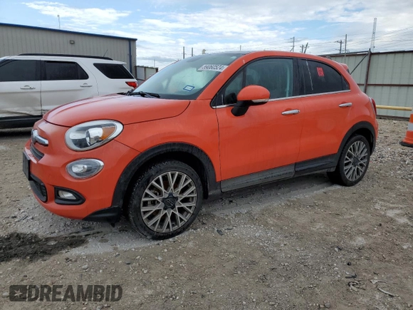2017 FIAT 500X Lounge with VIN ZFBCFXDB7HP616011, listed as a Copart auction lot 59060524 with 50,980 mi miles and Salvage title. Bid and sale history available at DreamBid. Image 1.