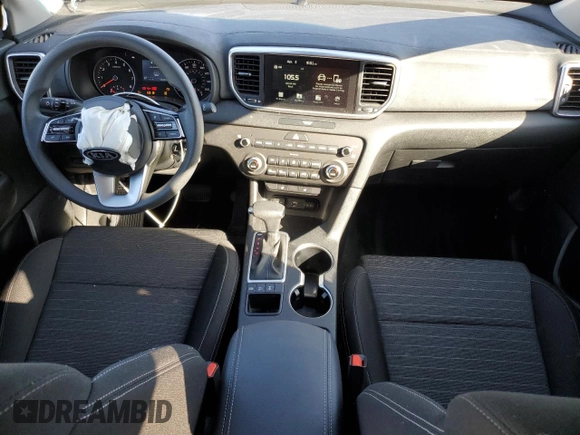 2020 Kia Sportage LX with VIN KNDPMCAC5L7753158, listed as a Copart auction lot 52417295 with 34,390 mi miles and Salvage Title. Bid and sale history available at carsss.com. Image 8.