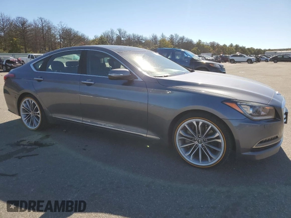 2015 Hyundai Genesis 3.8L with VIN KMHGN4JE4FU100178, listed as a Copart auction lot 75723694 with 112,114 mi miles and Salvage Title. Bid and sale history available at carsss.com. Image 4.