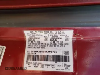 1995 Ford F-250 z VIN 1FTHX25G3SKA95726, wystawiony jako Copart lot #71812654 z przebiegiem 83 713 mil mil oraz Szkoda całkowita • Salvage title. Historia ofert i sprzedaży dostępna na DreamBid. Obrazek 12.