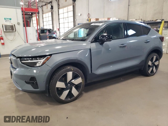2023 Volvo C40 Recharge Pure Electric Ultimate with VIN YV4ED3GM9P2029836, listed as a Copart auction lot 78082934 with 55,879 mi miles and Salvage Title. Bid and sale history available at carsss.com. Image 1.