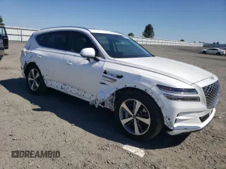 2022 Genesis GV80 with VIN KMUHBDSB6NU096569, listed as a Copart auction lot 58780744 with 17,642 mi miles and Salvage title. Bid and sale history available at DreamBid. Image 4.