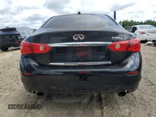 2015 Infiniti Q50 with VIN JN1BV7AP4FM358818, listed as a Copart auction lot 59081465 with 133,503 mi miles and Salvage title. Bid and sale history available at DreamBid. Image 6.