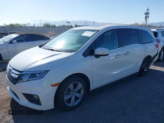 2019 Honda Odyssey EX-L with VIN 5FNRL6H78KB043279, listed as a IAAI auction lot 42041202 with 67,007 mi miles. Bid and sale history available at carsss.com. Image 2.