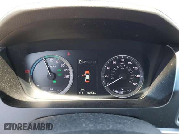 2017 Hyundai Sonata Hybrid Limited with VIN KMHE34L14HA046991, listed as a Copart auction lot 65815373 with 95,854 mi miles. Bid and sale history available at carsss.com. Image 9.