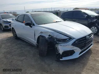 2021 Hyundai Sonata N Line with VIN 5NPEK4JC5MH128470, listed as a IAAI auction lot 41260324 with 58,488 mi miles. Bid and sale history available at carsss.com. Image 1.