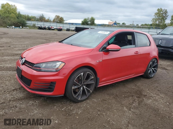 2015 Volkswagen Golf GTI S with VIN 3VWTT7AUXFM031824, listed as a Copart auction lot 73540674 with 71,225 mi miles and Salvage Title. Bid and sale history available at carsss.com. Image 1.