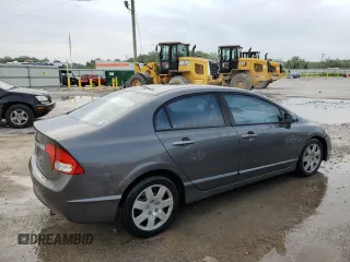 2011 Honda Civic LX with VIN 2HGFA1F55BH522350, listed as a Copart auction lot 53854795 with 39,749 mi miles and Salvage Title. Bid and sale history available at DreamBid. Image 3.