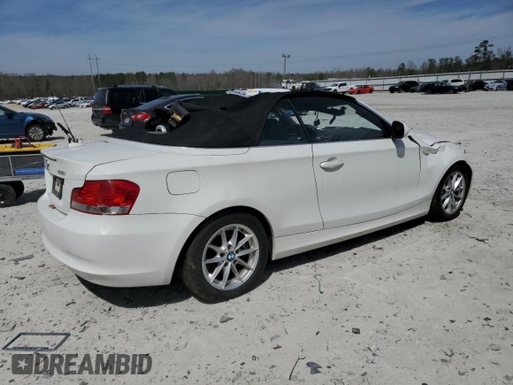 2010 BMW 1 Series 128i with VIN WBAUN1C5XAVH81789, listed as a Copart auction lot 49798465 with 128,859 mi miles and Clean title. Bid and sale history available at DreamBid. Image 3.