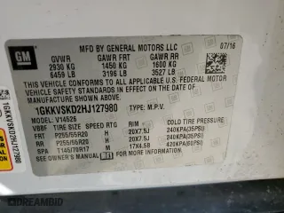 2017 GMC Acadia Limited Limited with VIN 1GKKVSKD2HJ127980, listed as a Copart auction lot 74713914 with 138,820 mi miles and Salvage Title. Bid and sale history available at carsss.com. Image 13.