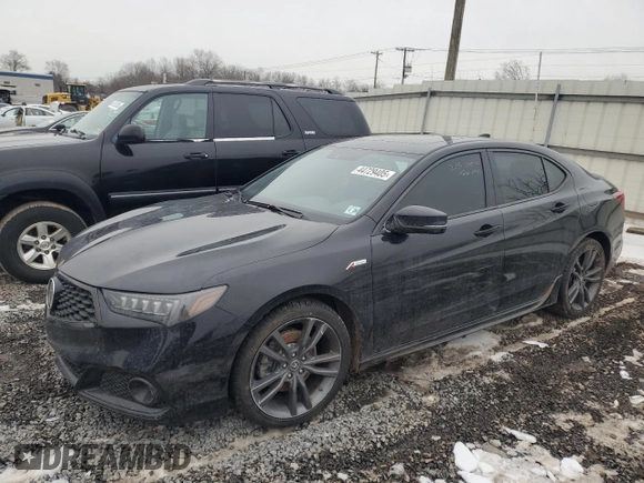 2019 Acura TLX w/A-Spec Pkg with VIN 19UUB2F63KA000057, listed as a Copart auction lot 44729405 with 87,189 mi miles and Salvage Title. Bid and sale history available at carsss.com. Image 1.