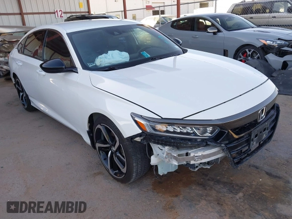 2019 Honda Accord Sedan Sport 1.5T with VIN 1HGCV1F33KA086621, listed as a IAAI auction lot 41612182 with 74,577 mi miles. Bid and sale history available at carsss.com. Image 1.