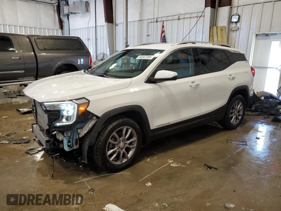 2023 GMC Terrain SLT with VIN 3GKALVEG1PL115626, listed as a Copart auction lot 44597285 with 39,047 mi miles and Salvage Title. Bid and sale history available at carsss.com. Image 1.