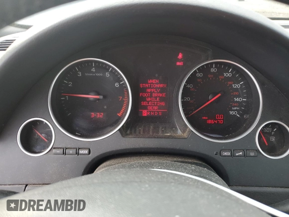 2005 Audi A4 1.8T with VIN WAUAC48H85K004271, listed as a Copart auction lot 46900405 with 186,470 mi miles and Salvage Title. Bid and sale history available at carsss.com. Image 9.