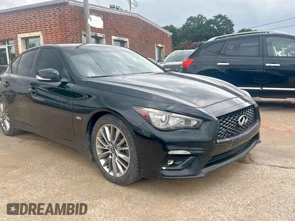 2018 Infiniti Q50 Luxe z VIN JN1EV7AP2JM357804, wystawiony jako Copart lot #63931465 z przebiegiem 170 382 mil mil oraz Czysty tytuł • Clean title. Historia ofert i sprzedaży dostępna na DreamBid. Obrazek 1.
