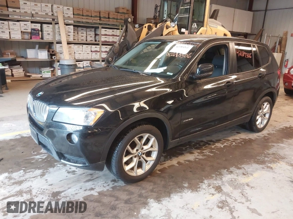 2013 BMW X3 xDrive28i with VIN 5UXWX9C54D0D00455, listed as a IAAI auction lot 42189306 with 156,704 mi miles and . Bid and sale history available at DreamBid. Image 2.