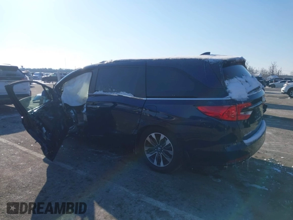 2024 Honda Odyssey EX-L with VIN 5FNRL6H60RB061017, listed as a IAAI auction lot 41399491 with 6,921 mi miles and . Bid and sale history available at DreamBid. Image 3.