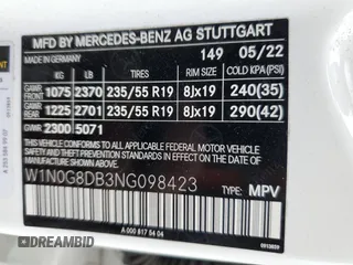 2022 Mercedes-Benz GLC 300 с VIN W1N0G8DB3NG098423, выставлен на аукционе Copart как лот 57232205 с пробегом 30 023 миль миль и Списание • Salvage title. История ставок и продаж доступна на DreamBid. Изображение 13.
