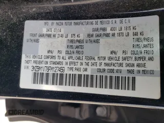 2015 Mazda 3 i Touring with VIN 3MZBM1V78FM127459, listed as a Copart auction lot 55019675 with 156,966 mi miles and Salvage Title. Bid and sale history available at DreamBid. Image 12.
