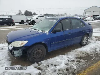 2004 Honda Civic VP with VIN 1HGES163X4L008314, listed as a Copart auction lot 43760055 with 222,708 mi miles and Salvage Title. Bid and sale history available at carsss.com. Image 1.