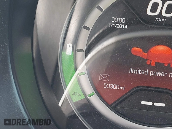 2015 FIAT 500e with VIN 3C3CFFGE9FT522920, listed as a IAAI auction lot 41725773 with 53,300 mi miles. Bid and sale history available at carsss.com. Image 12.