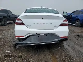 2023 Genesis G70 2.0T with VIN KMTG34TA9PU123771, listed as a Copart auction lot 54739855 with 43,171 mi miles and Salvage title. Bid and sale history available at DreamBid. Image 6.
