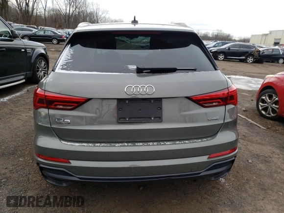 2020 Audi Q3 S line Premium Plus with VIN WA1EECF34L1014325, listed as a Copart auction lot 36095973 with 0 mi miles. Bid and sale history available at carsss.com. Image 6.
