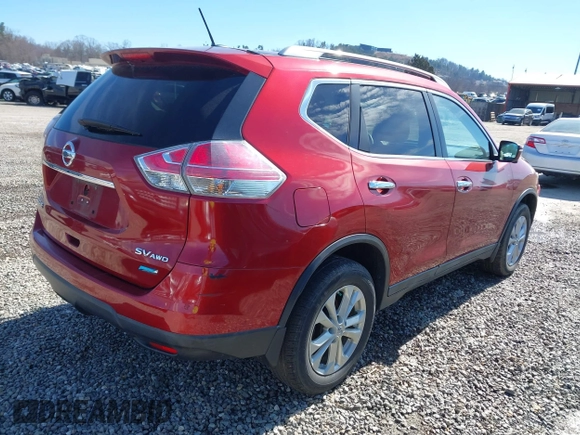 2014 Nissan Rogue S with VIN 5N1AT2MV7EC835365, listed as a IAAI auction lot 41585770 with 128,956 mi miles. Bid and sale history available at carsss.com. Image 4.