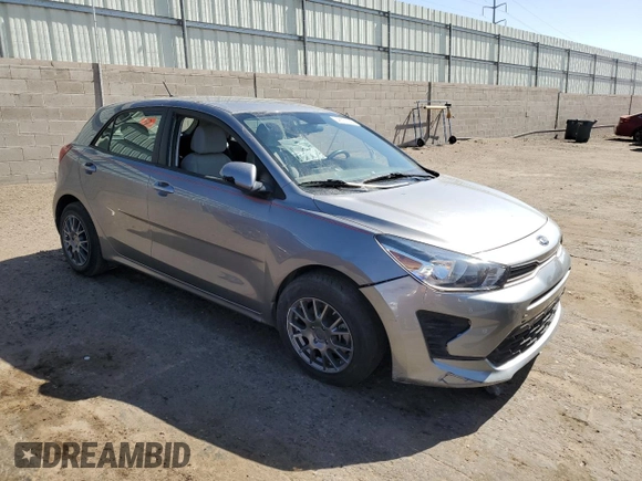 2021 Kia Rio S with VIN 3KPA25AD3ME382938, listed as a Copart auction lot 48777325 with Not Provided miles and Salvage Title. Bid and sale history available at DreamBid. Image 4.