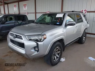 2021 Toyota 4Runner TRD Off Road Premium with VIN JTERU5JR1M5872195, listed as a IAAI auction lot 41669748 with 42,532 mi miles and . Bid and sale history available at DreamBid. Image 2.