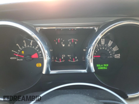2008 Ford Mustang Deluxe with VIN 1ZVHT84N985180475, listed as a Copart auction lot 87002774 with 124,015 mi miles and Salvage Title. Bid and sale history available at carsss.com. Image 9.