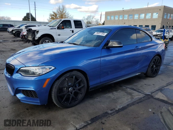 2015 BMW 2 Series M235i with VIN WBA1J7C51FV289318, listed as a Copart auction lot 78651184 with 92,326 mi miles and Salvage Title. Bid and sale history available at carsss.com. Image 1.