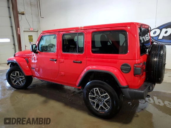 2025 Jeep Wrangler Sahara with VIN 1C4PJXEN0SW589298, listed as a Copart auction lot 61721585 with 105 mi miles and Clean title. Bid and sale history available at DreamBid. Image 2.