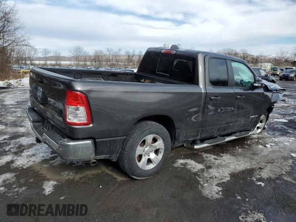 2021 Ram 1500 Big Horn with VIN 1C6RRFBGXMN561932, listed as a Copart auction lot 45969175 with 0 mi miles and Salvage Title. Bid and sale history available at carsss.com. Image 3.