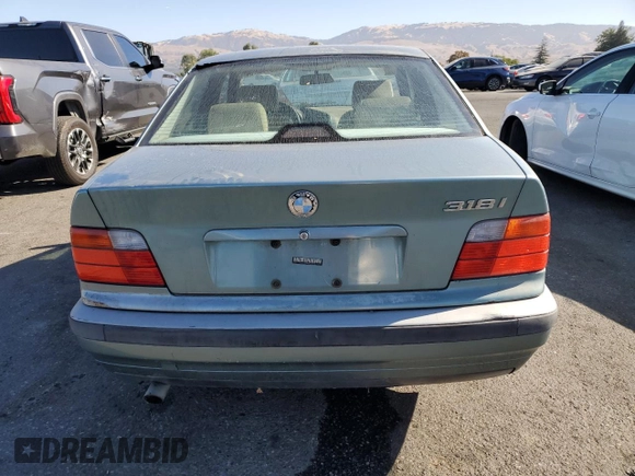 1998 BMW 3 Series 318i with VIN WBACC9321WEE60236, listed as a Copart auction lot 75763954 with 0 mi miles and Clean Title. Bid and sale history available at carsss.com. Image 6.