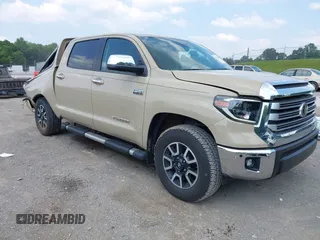 2020 Toyota Tundra Limited with VIN 5TFHY5F19LX940768, listed as a IAAI auction lot 42393180 with 32,987 mi miles and . Bid and sale history available at DreamBid. Image 1.