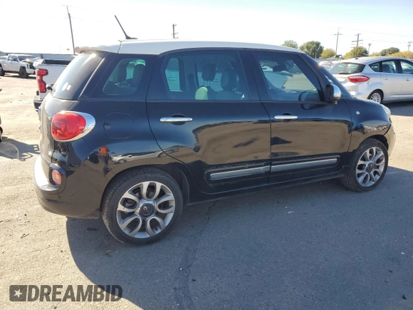 2014 FIAT 500L Lounge with VIN ZFBCFACHXEZ012262, listed as a Copart auction lot 76758574 with 135,218 mi miles and Salvage Title. Bid and sale history available at carsss.com. Image 3.