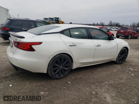 2017 Nissan Maxima SV with VIN 1N4AA6APXHC429923, listed as a Copart auction lot 47767405 with 76,178 mi miles and Salvage Title. Bid and sale history available at DreamBid. Image 3.