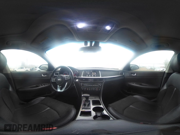 2019 Kia Optima LX with VIN 5XXGT4L32KG360570, listed as a IAAI auction lot 41497880 with 120,744 mi miles. Bid and sale history available at carsss.com. Image 19.