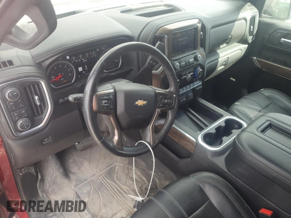 2021 Chevrolet Silverado 1500 High Country with VIN 3GCUYHET2MG141357, listed as a Copart auction lot 52708715 with 55,021 mi miles and Clean Title. Bid and sale history available at carsss.com. Image 8.