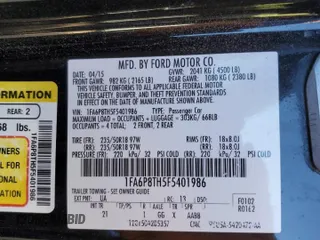 2015 Ford Mustang EcoBoost with VIN 1FA6P8TH5F5401986, listed as a Copart auction lot 64061133 with 61,302 mi miles and Clean Title. Bid and sale history available at carsss.com. Image 13.