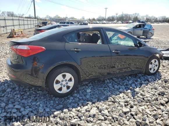 2016 Kia Forte LX with VIN KNAFK4A68G5459835, listed as a Copart auction lot 49456215 with 0 mi miles and Salvage Title. Bid and sale history available at carsss.com. Image 3.