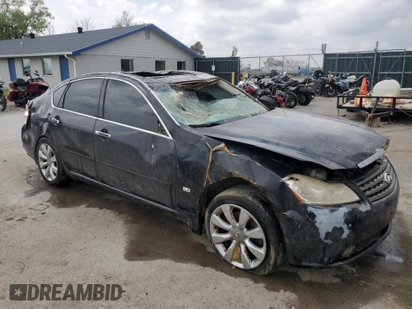 2007 Infiniti M x with VIN JNKAY01F27M452209, listed as a Copart auction lot 52574295 with 230,319 mi miles and Salvage Title. Bid and sale history available at carsss.com. Image 4.