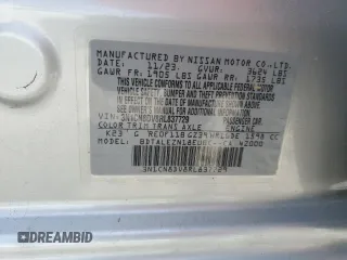 2024 Nissan Versa S with VIN 3N1CN8DV8RL837729, listed as a Copart auction lot 60730765 with 46,064 mi miles and Salvage title. Bid and sale history available at DreamBid. Image 12.