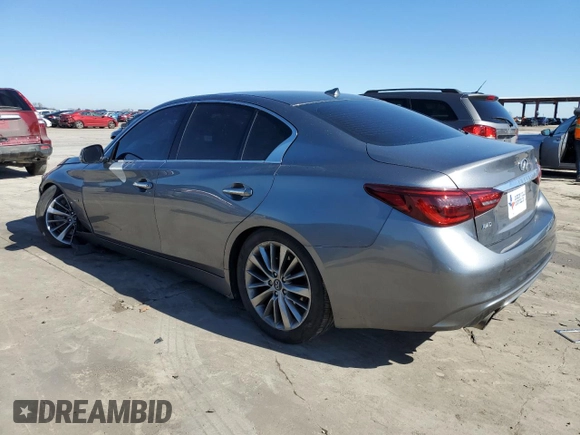 2019 Infiniti Q50 Luxe with VIN JN1EV7AR4KM591722, listed as a Copart auction lot 46364075 with 78,760 mi miles and Salvage Title. Bid and sale history available at carsss.com. Image 2.