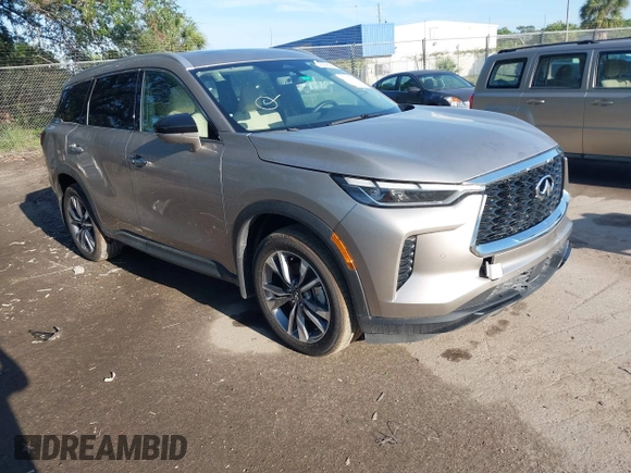 2024 Infiniti QX60 Luxe с VIN 5N1DL1FR8RC355168, выставлен на аукционе IAAI как лот 42356642 с пробегом 3 175 миль миль и . История ставок и продаж доступна на DreamBid. Изображение 1.